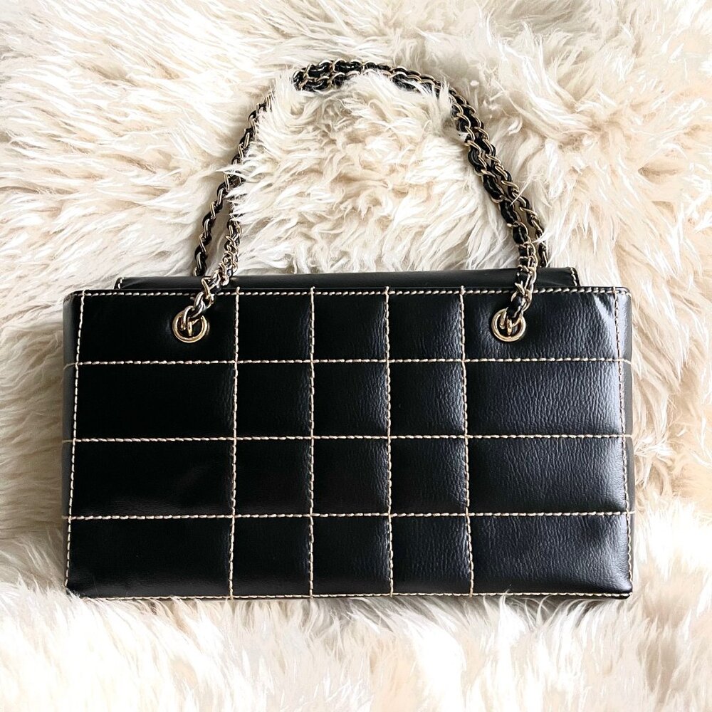 Chanel Chocolate Bar Wild Stitch Chain Bag in Black Leather with Gold Hardware - Picture 6 of 16